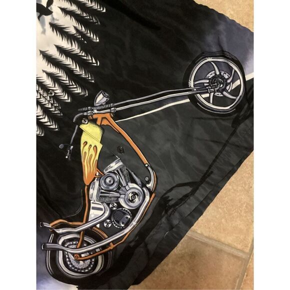 Mens Motorcycle Graphics Button Down Shirt 2XL - Picture 4 of 5